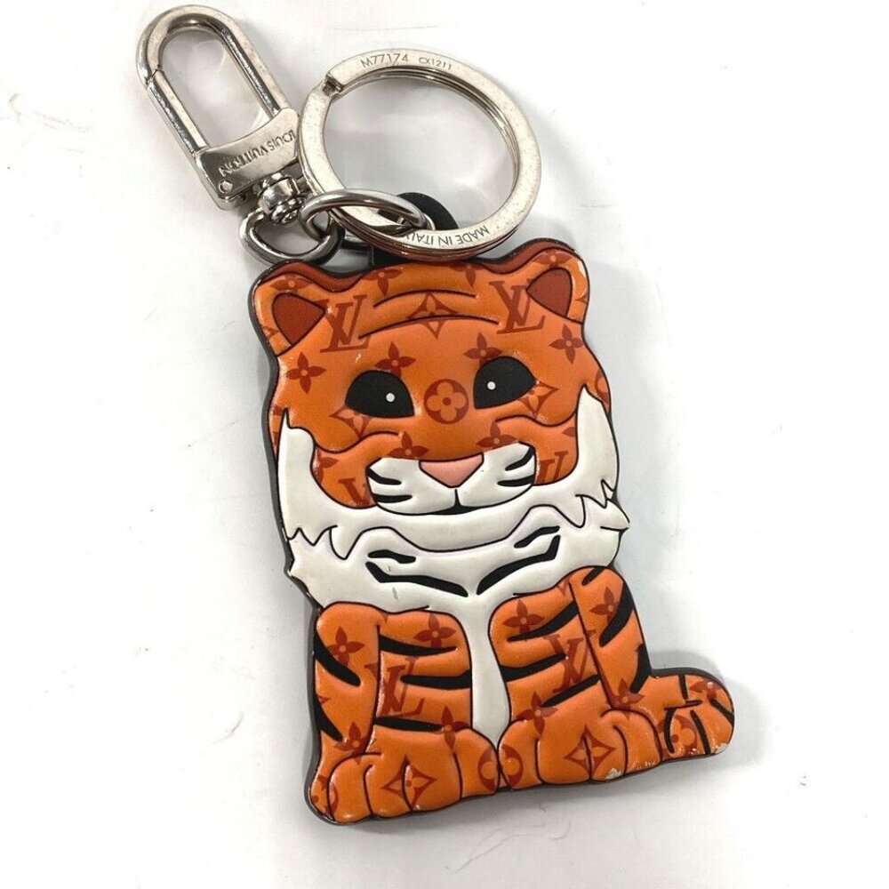 LOUIS VUITTON M77174 Porte Cles-Tiger Animal Bag Charm Key Holder